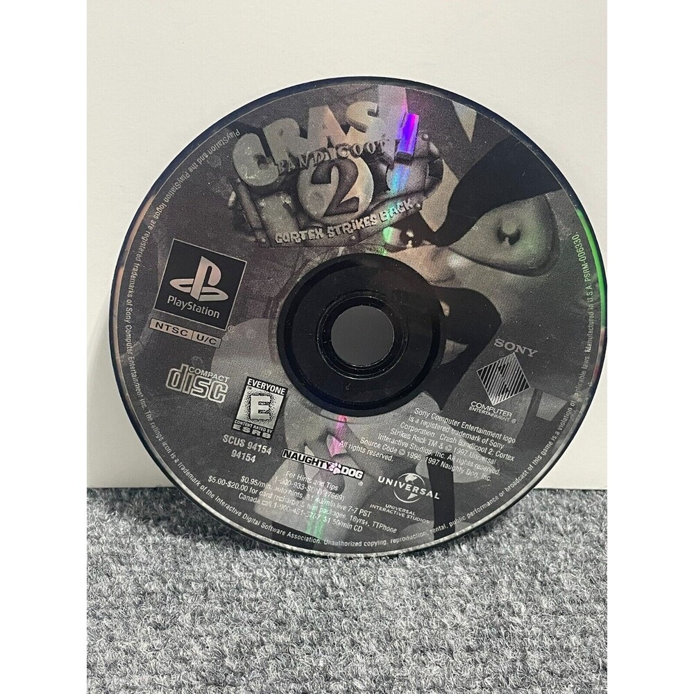 Crash Bandicoot 2: Cortex Strikes Back (Sony PlayStation 1, 2000)